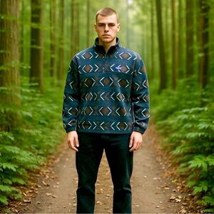 Patagonia Synchilla Snap-T Pullover Men's Size XL Lifecycle Glass Blue